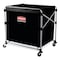 Rubbermaid Commercial Collapsible XCart, Steel, 8 Bushel Cart, 24.1w x 35.7d x 34h, Blk/Slvr 1881750 - alternate 2
